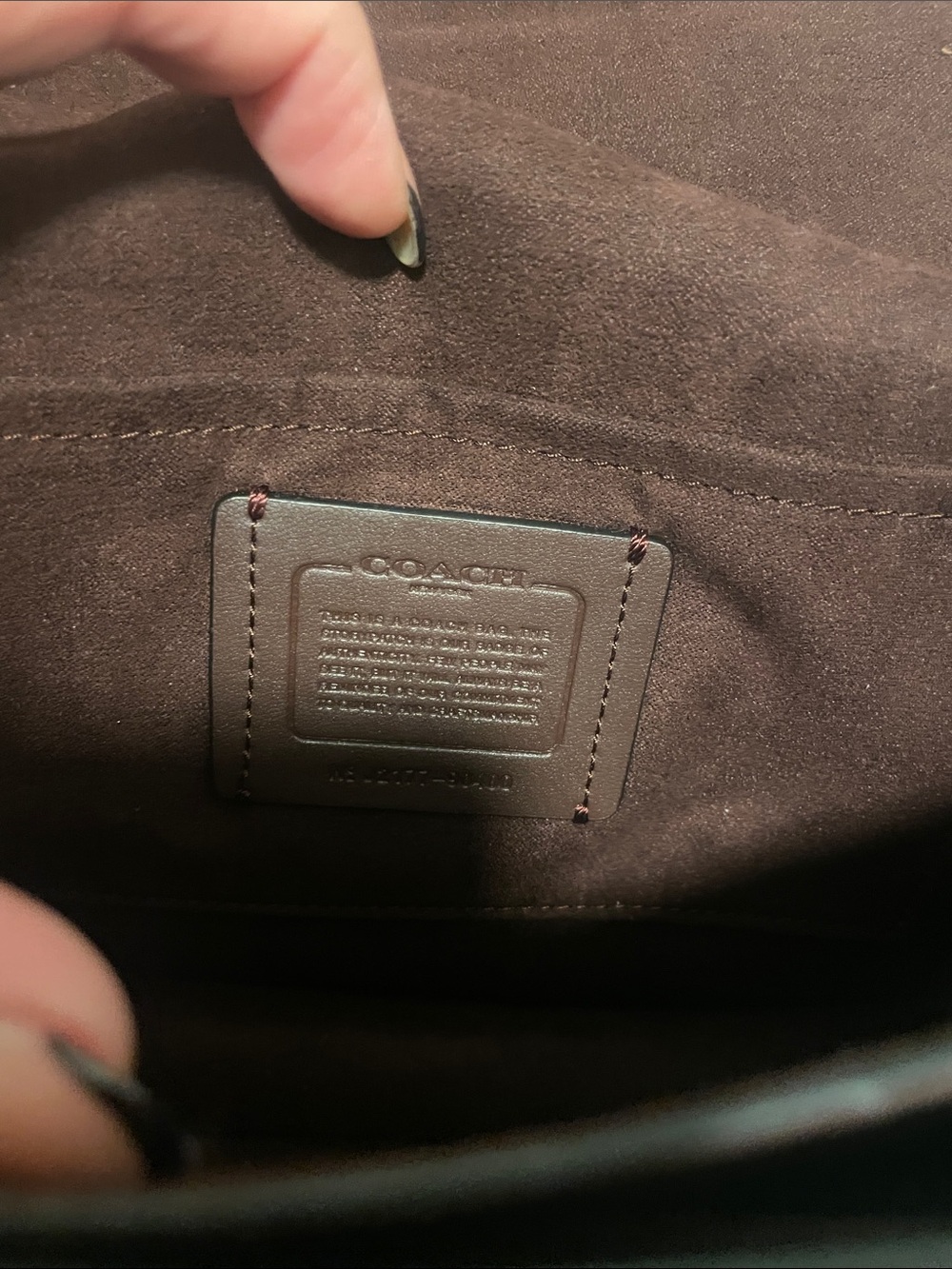 Coach Black Leather Shoulder Bag with Silver Chain and Studs - Picture 5 of 8